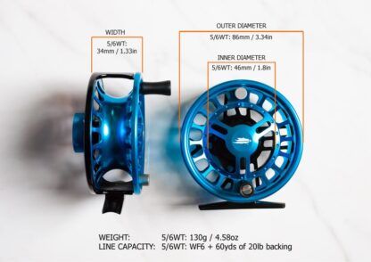 Reel Fly Fishers Chrono Fly Reel visual dimensions