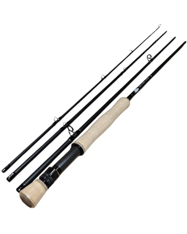 ReelFlyFishers versatile fly rod assembled showing full length and cork grip